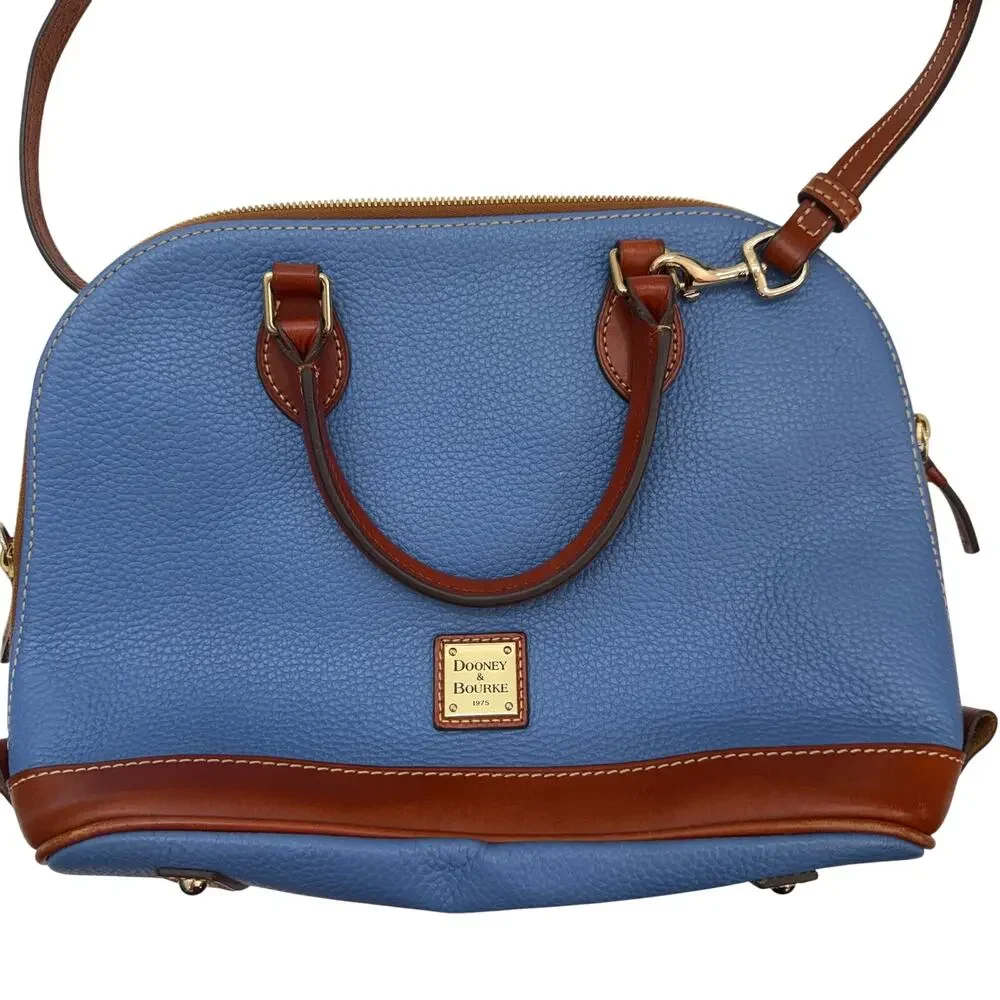 Dooney & Bourke Pebble Grain Leather Zip Satchel Purse